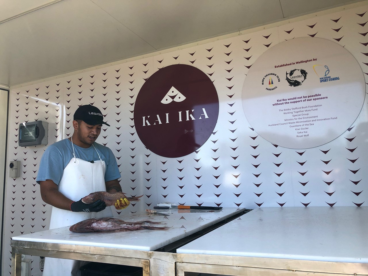 Shipping container serves up delicious kai moana for the community   